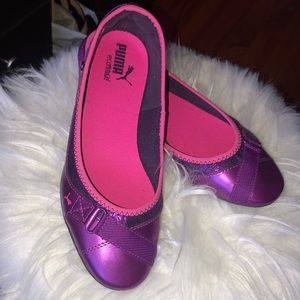 Puma Shoes - Puma Bixley Glamm Flats Purple & Pink Puma Shoes - Puma Bixley Glamm Flats Purple & Pink